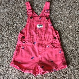 Pink Oshkosh shorts overalls